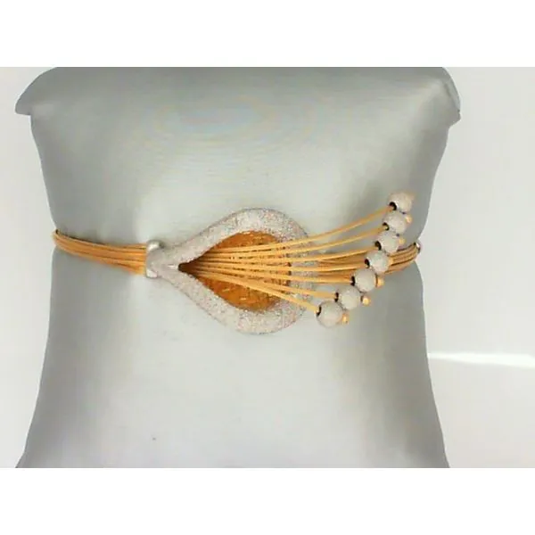 18K Two Tone Decorative Flower Bracelet Chipper's Jewelry Bonney Lake, WA