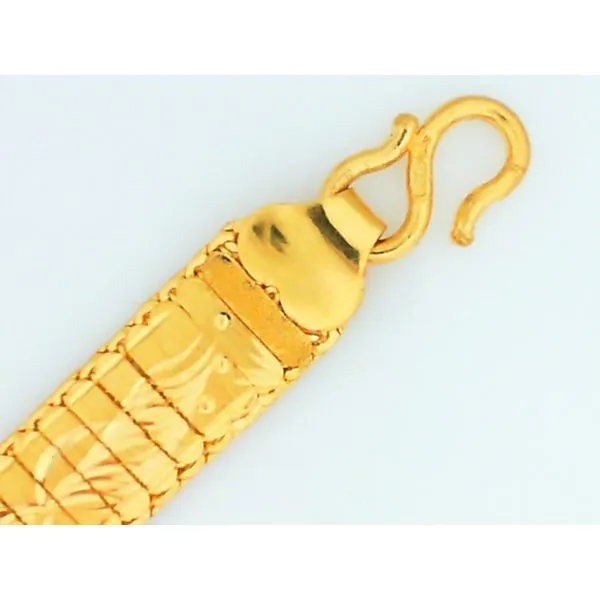 24Kt Yellow Gold Stamped Bracelet Image 2 Chipper's Jewelry Bonney Lake, WA