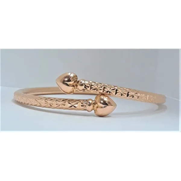 18kt Yellow Gold Textured Bangle Chipper's Jewelry Bonney Lake, WA