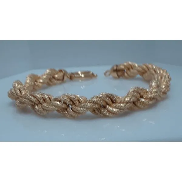 18KY Hollow Rope Chain Bracelet Image 2 Chipper's Jewelry Bonney Lake, WA