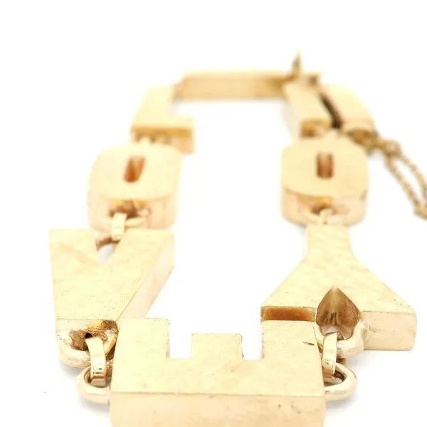 14KY Vintage 1960's Lucian Piccard I LOVE YOU Bracelet Chipper's Jewelry Bonney Lake, WA
