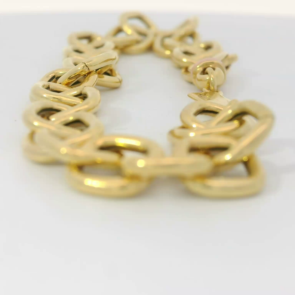 14KY 7" Square Link Bracelet Image 2 Chipper's Jewelry Bonney Lake, WA