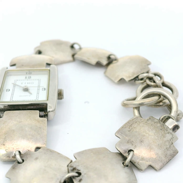 Sterling Silver Cross Design Bracelet Watch Image 2 Chipper's Jewelry Bonney Lake, WA