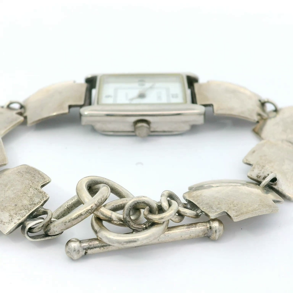 Sterling Silver Cross Design Bracelet Watch Image 3 Chipper's Jewelry Bonney Lake, WA