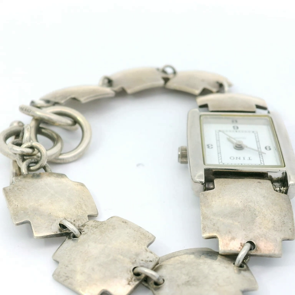 Sterling Silver Cross Design Bracelet Watch Image 4 Chipper's Jewelry Bonney Lake, WA