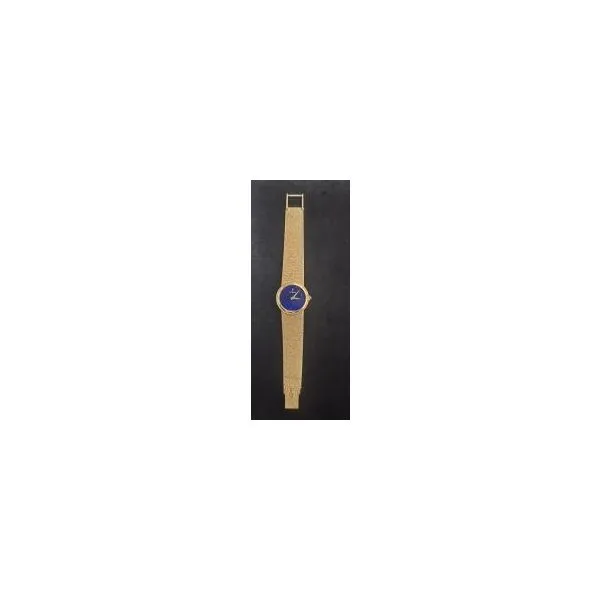 18K Yellow Gold Vintage 1970's Corum Lapis Dial Watch Chipper's Jewelry Bonney Lake, WA