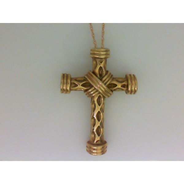 18Kt Yellow Gold Cross Pendant Chipper's Jewelry Bonney Lake, WA