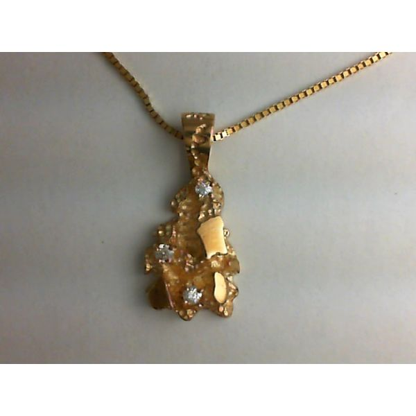 14K Yellow Gold Nugget Pendant Chipper's Jewelry Bonney Lake, WA