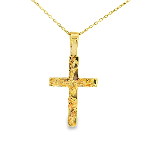 14KY Nugget Look Cross Chipper's Jewelry Bonney Lake, WA