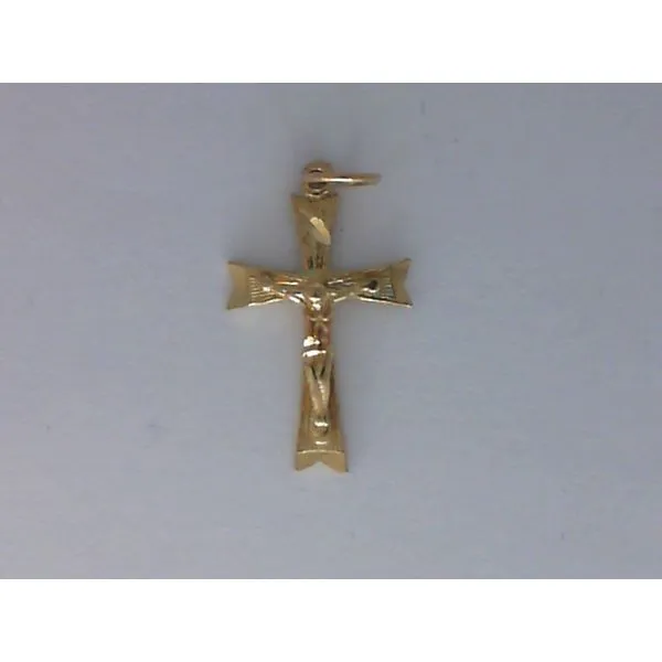 14kt Yellow Gold Crucifix Cross w/18" 1/20th Gold Filled Chain F-14K Image 2 Chipper's Jewelry Bonney Lake, WA