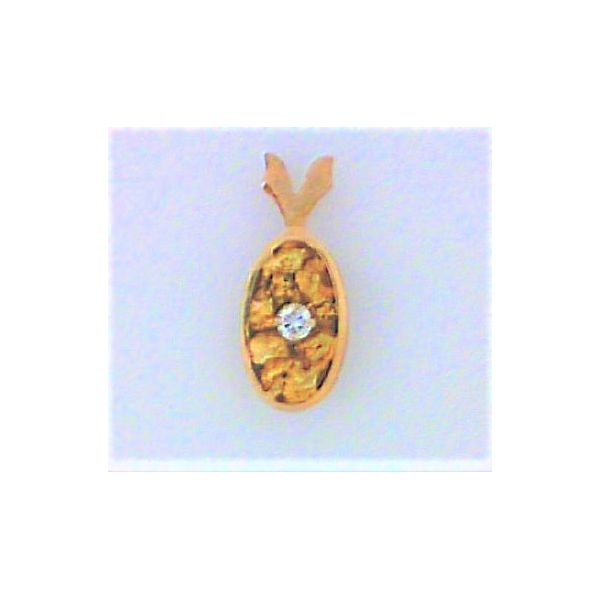 Natural Nugget Pendant w/18" 1/20th Gold Filled Chain F-14K Image 2 Chipper's Jewelry Bonney Lake, WA