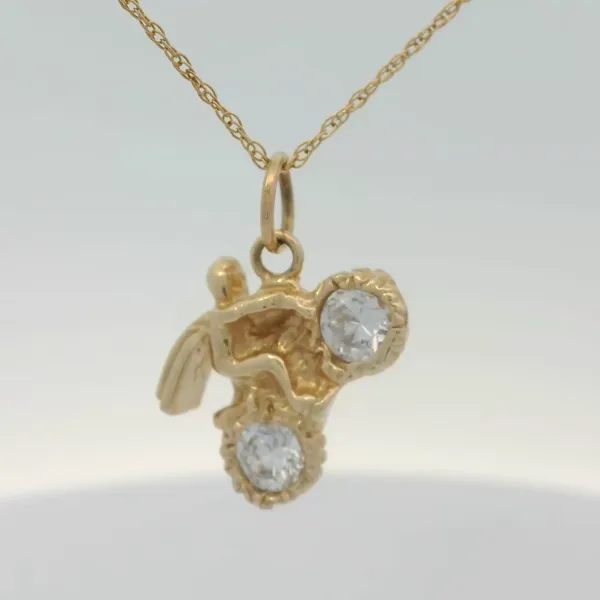 14Kt Estate Pendant or Charm with Two YAG Evil Knievel Chipper's Jewelry Bonney Lake, WA
