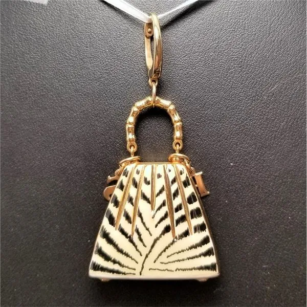 14K Yellow Gold Purse Pendant with Initial Charms Chipper's Jewelry Bonney Lake, WA