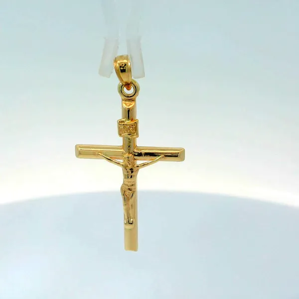 14K Yellow Gold Hollow Crucifix Pendant Chipper's Jewelry Bonney Lake, WA