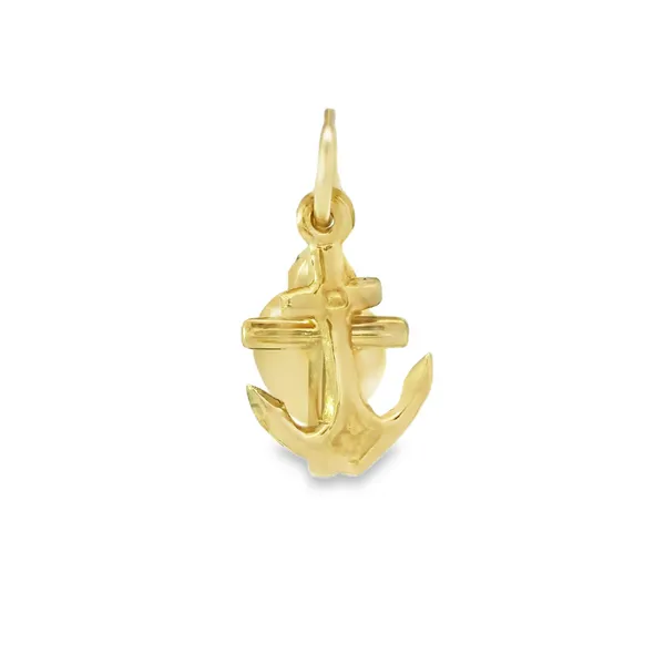 14K Yellow Gold Anchor Cross Heart Pendant with 18" Box Chain Chipper's Jewelry Bonney Lake, WA