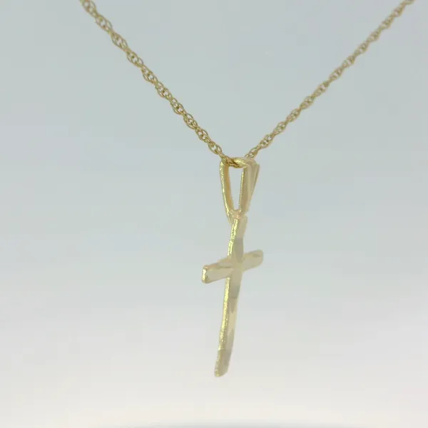 10KY Cross Pendant w/10KY 18