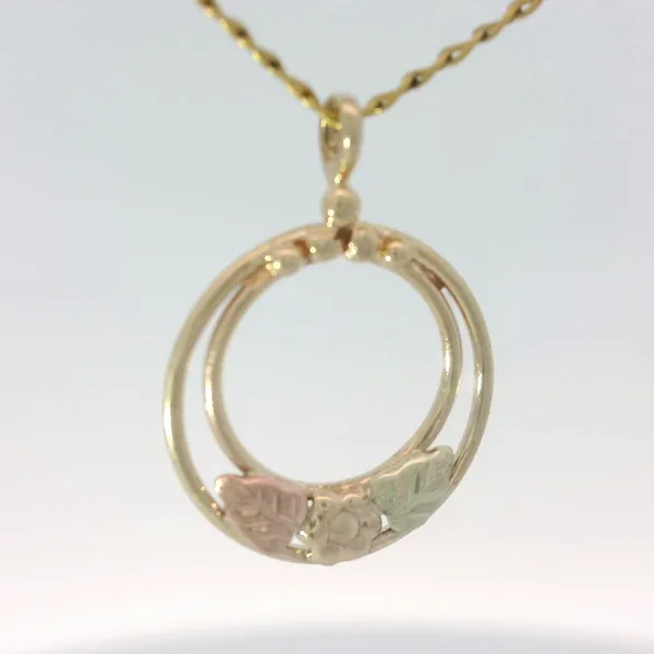 10KY Black Hills Gold Pendant w/18