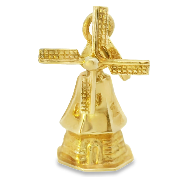 14K Yellow Gold Vintage Windmill Charm Pendant Chipper's Jewelry Bonney Lake, WA