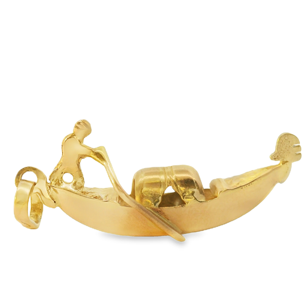 14K Yellow Gold Vintage Gondolier Charm Pendant Chipper's Jewelry Bonney Lake, WA