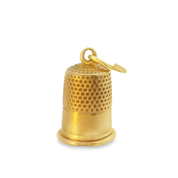 14K Yellow Gold Vintage Thimble Pendant Chipper's Jewelry Bonney Lake, WA