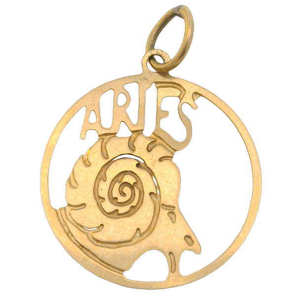 14K Yellow Gold Vintage Aries Pendant Chipper's Jewelry Bonney Lake, WA