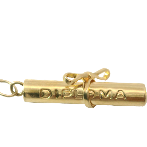 Vintage Diploma Charm Pendant in 14K Yellow Gold Image 5 Chipper's Jewelry Bonney Lake, WA