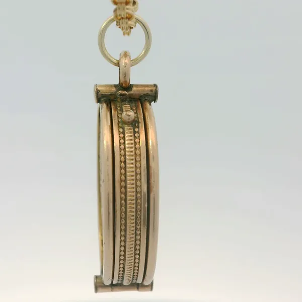 14K Yellow Gold Victorian Era Landscape Pendant with Gold Filled Chain Image 3 Chipper's Jewelry Bonney Lake, WA