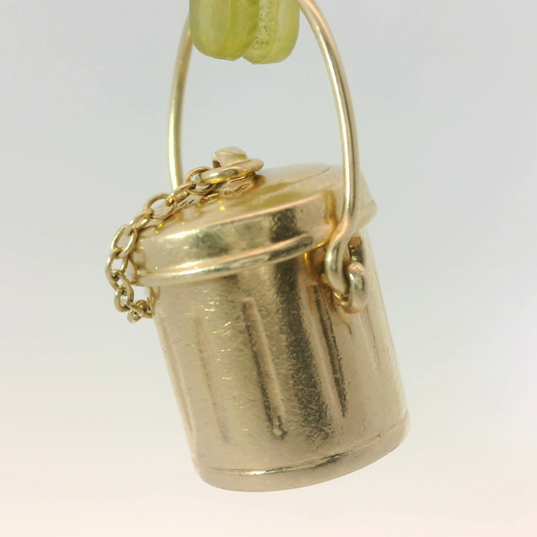 14K Yellow Gold Mad Money Bin Charm Pendant Image 4 Chipper's Jewelry Bonney Lake, WA