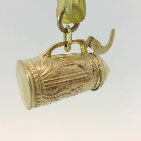 10K Yellow Gold Beer Stein Charm Pendant Image 3 Chipper's Jewelry Bonney Lake, WA