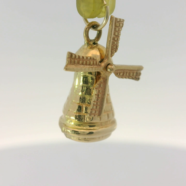 18K Yellow Gold Windmill Charm Pendant Image 3 Chipper's Jewelry Bonney Lake, WA