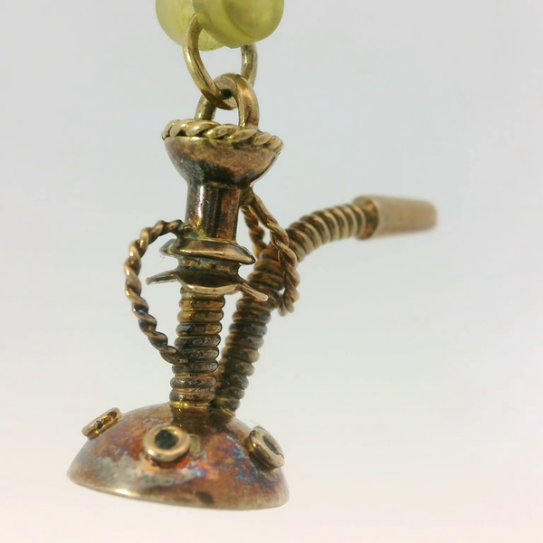18K Yellow Gold Hookah Gold Charm Pendant Image 3 Chipper's Jewelry Bonney Lake, WA