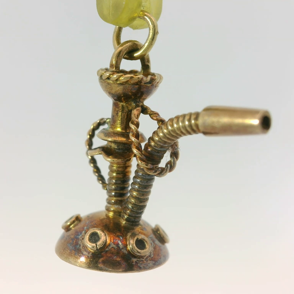 18K Yellow Gold Hookah Gold Charm Pendant Image 4 Chipper's Jewelry Bonney Lake, WA