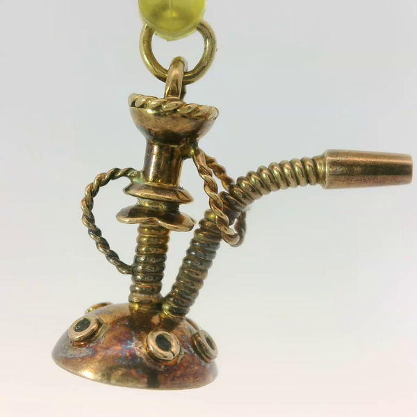 18K Yellow Gold Hookah Gold Charm Pendant Chipper's Jewelry Bonney Lake, WA