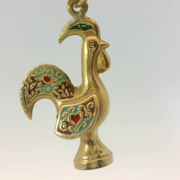 14K Yellow Gold Portuguese Rooster Pendant Chipper's Jewelry Bonney Lake, WA
