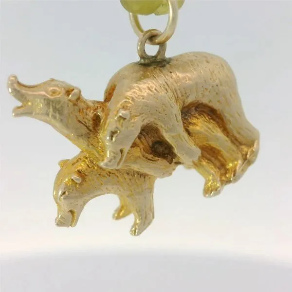 10KY Vintage Bear Trio Charm Chipper's Jewelry Bonney Lake, WA