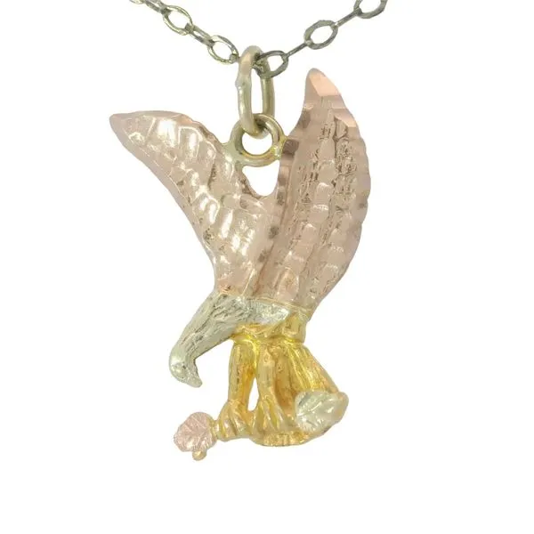 10KY Eagle Pendant w/18