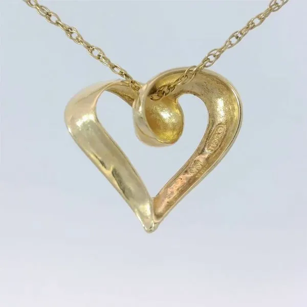 10KY Blue Topaz Pendant w/18