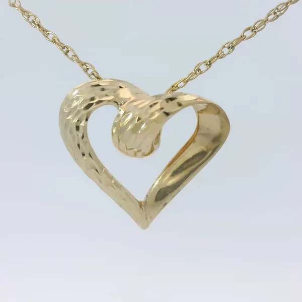 10KY Blue Topaz Pendant w/18