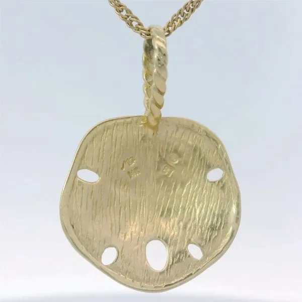 10KY Blue Topaz Pendant w/18