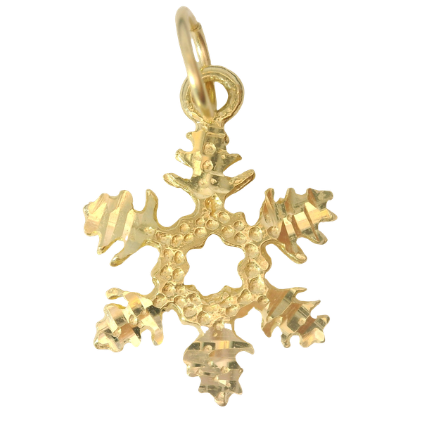 14K Yellow Gold Snowflake Pendant Chipper's Jewelry Bonney Lake, WA
