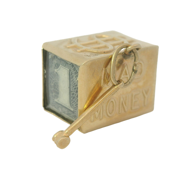 14K Yellow Gold Mad Money Charm Pendant Chipper's Jewelry Bonney Lake, WA