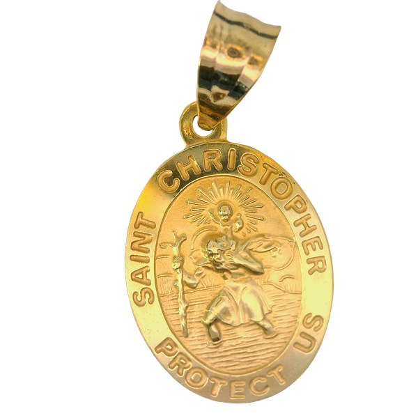 14K Yellow Gold Saint Christopher Pendant Chipper's Jewelry Bonney Lake, WA