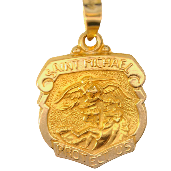 14K Yellow Gold Saint Michael Pendant Chipper's Jewelry Bonney Lake, WA