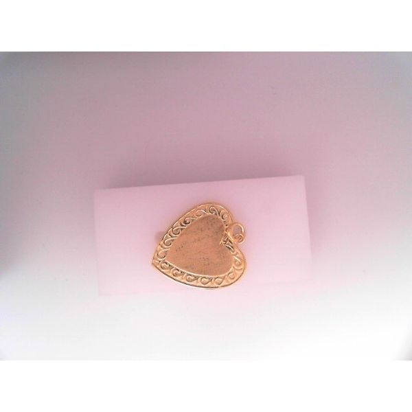 14KY Heart Charm/Pendant with Scrolling Border Chipper's Jewelry Bonney Lake, WA