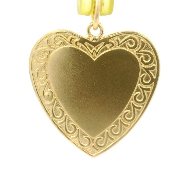 14KY Heart Charm/Pendant with Scrolling Border Chipper's Jewelry Bonney Lake, WA