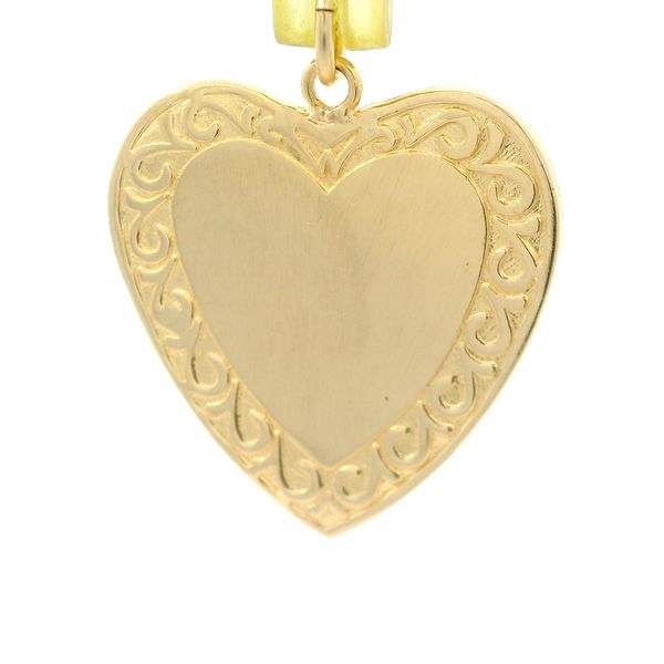 14KY Heart Charm/Pendant with Scrolling Border Chipper's Jewelry Bonney Lake, WA