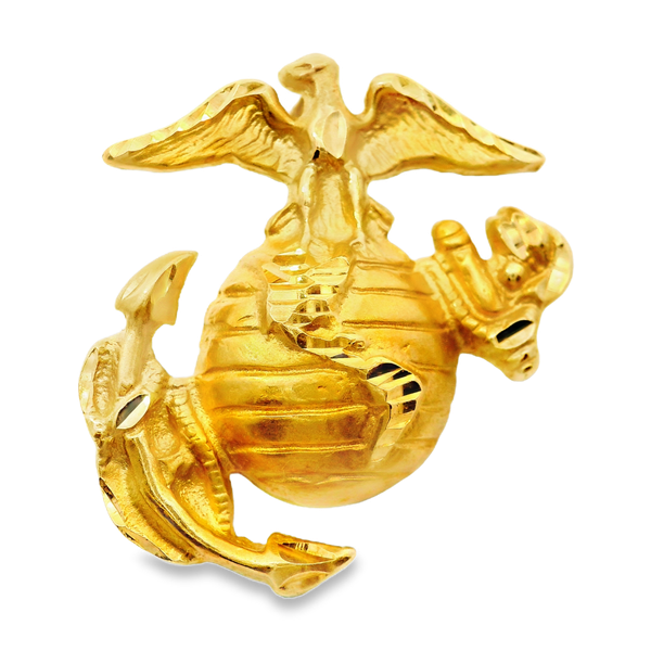 14KY U.S. Marine Corp Emblem Pendant. Chipper's Jewelry Bonney Lake, WA