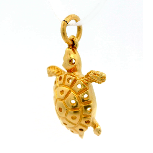 14K Yellow Gold Turtle Charm.  19.90 x 13.40 x 5.40mm Image 2 Chipper's Jewelry Bonney Lake, WA
