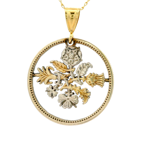 Silver British Sixpence Cutout Necklace Chipper's Jewelry Bonney Lake, WA