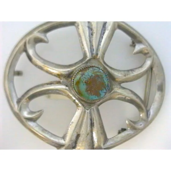 Turquoise Sand Cast Silver Buckle Chipper's Jewelry Bonney Lake, WA